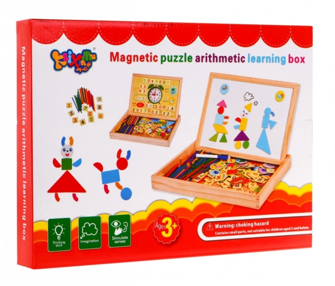 Tableau magnétique en bois pour enfants 3+ Ensemble éducatif + accessoires