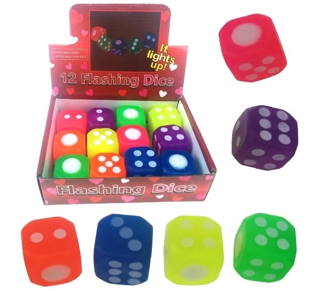 Dé lumineux 4 cm - 1 pièce