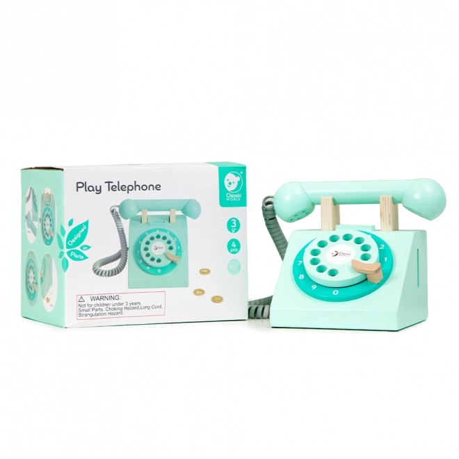 Téléphone en bois classique pour enfants