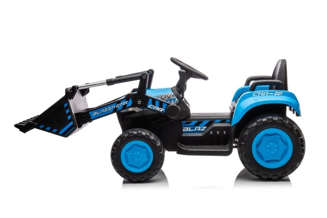 Tracteur électrique pour enfants avec benne bleu