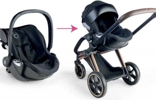 Poussette pour poupées Cybex 3 en 1 noir
