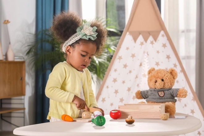 Kit de découpe en bois - légumes pour enfants