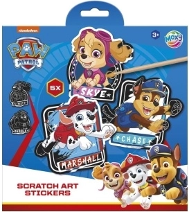 Autocollants à gratter Pat’ Patrouille – lot de 5