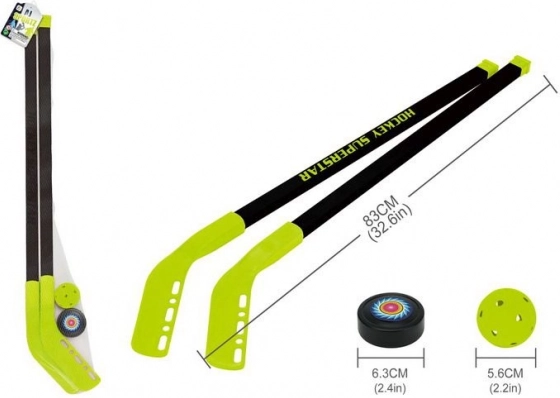 Ensemble de hockey avec rondelle et balle
