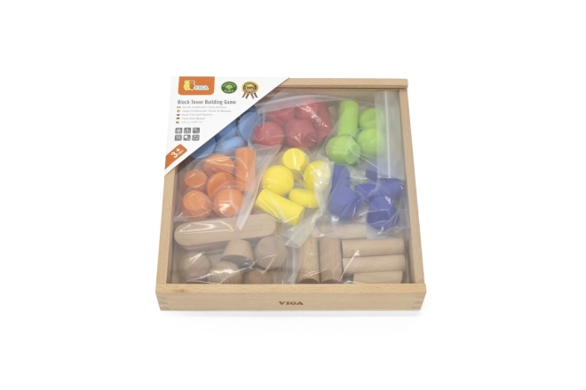 Kits de construction géométriques en bois 52 pièces Viga