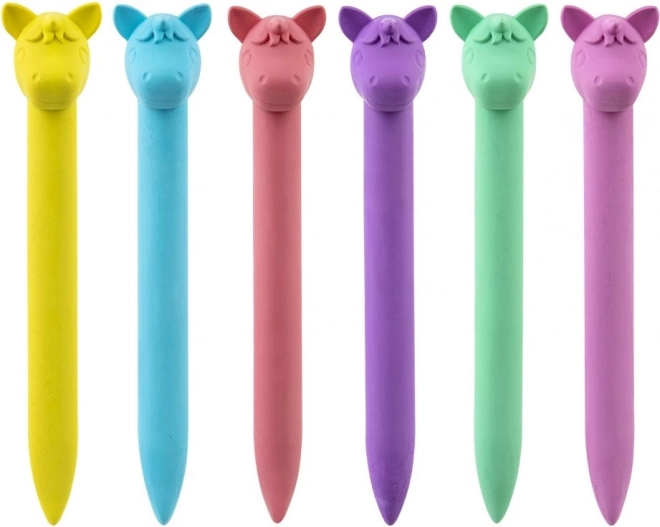 GRAFIX Crayons De Cire Joyeux Licornes 6pcs