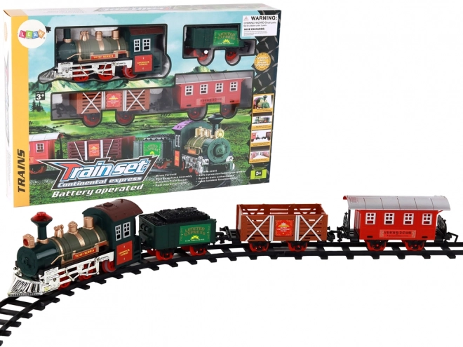Locomotive électrique de train 3 wagons Sons Lumières