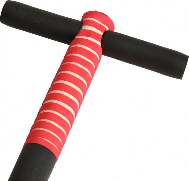 Bâton Pogo rouge avec hauteur réglable