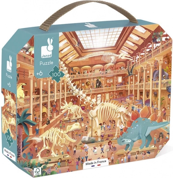 Puzzle Janod dans une valisette – au musée, 100 pièces