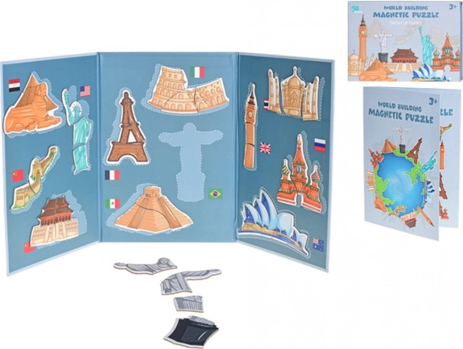 SYNERGY TOYS Puzzle Magnétique Monuments Mondiaux