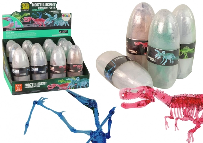 œuf de dinosaure ouvrable avec figurines cristallines