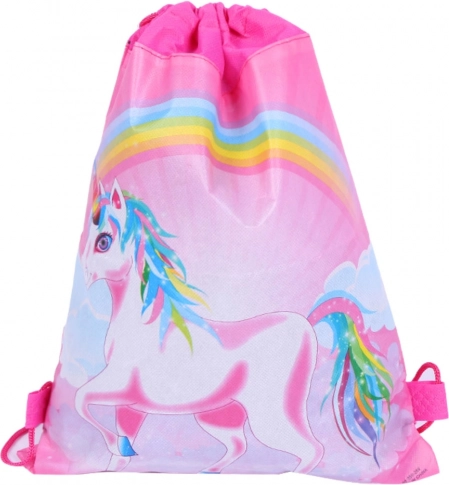 Sac d’école pour chaussures et tenue de sport avec motif Licorne 35 x 27 cm