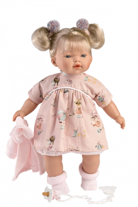 Llorens 33152 AITANA - poupée réaliste avec sons et corps textile doux - 33 cm