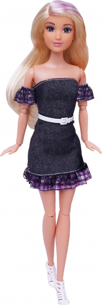 Poupée en robe noire 30 cm