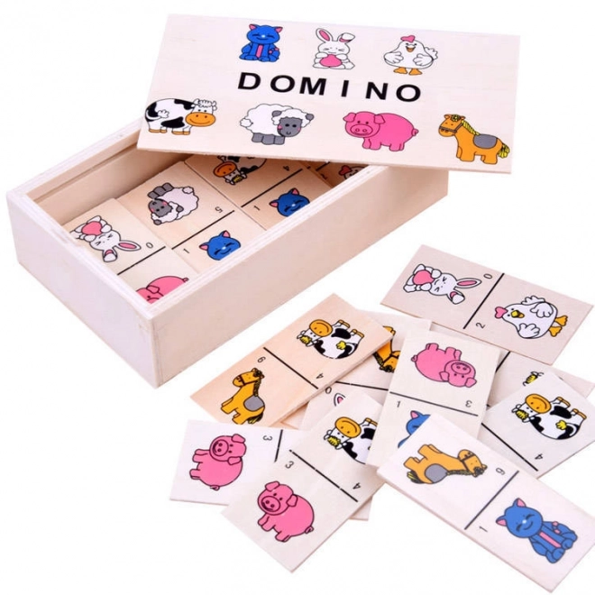 Puzzle Domino animaux colorés