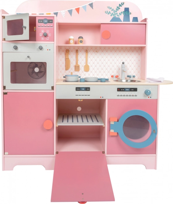 Cuisine en bois Gourmet rose