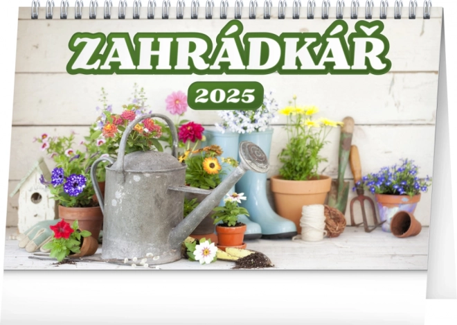 Calendrier de Bureau NOTIQUE Jardinier 2025, 23,1 x 14,5 cm