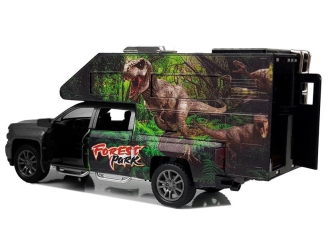 Camping-car noir avec dinosaures 1:32