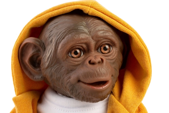 Guca 988 REBORN PETIT SINGE - bébé singe réaliste avec corps en tissu doux - 32 cm