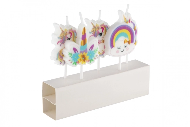 Bougies 3D – Licorne 5 pièces