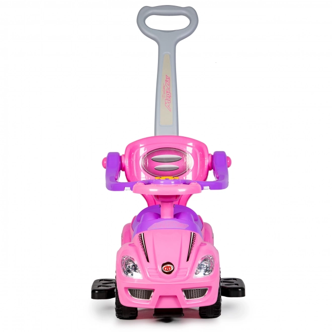 Draisienne enfant 3 en 1 Deluxe avec guidon et panneau musical - rose