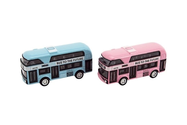 Autobus à étage métal/plastique à rétrofriction 9,5cm