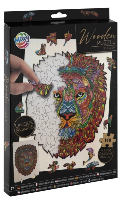 Puzzle Contour MOXY Lion 140 Pièces