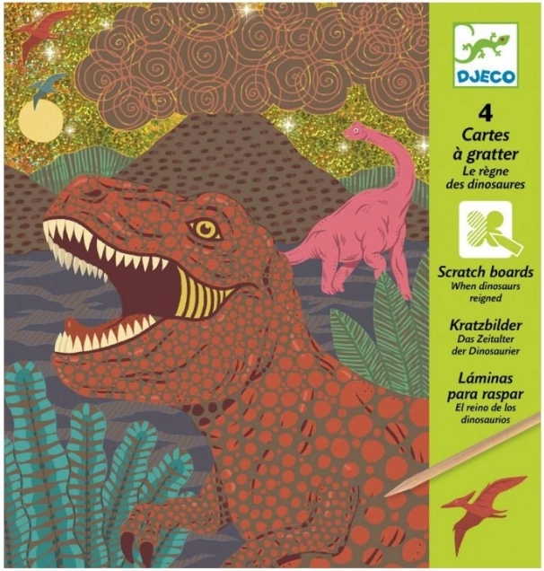 DJECO Images à gratter Dinosaures