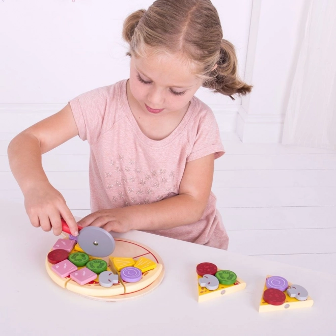 Bigjigs Toys Pizza en bois à découper