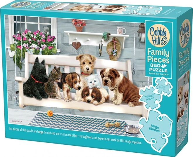 COBBLE HILL Puzzle familial Copains sur le porche 350 pièces