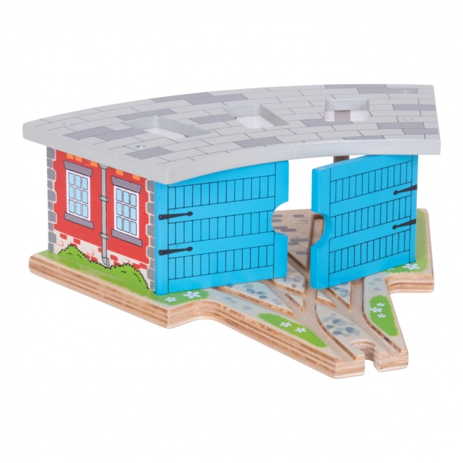 Dépôt triple Bigjigs Rail avec portes