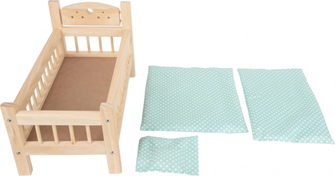 Small Foot Jouets en bois lit pour poupées naturel