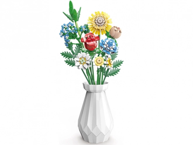 Kit de construction technique Fleurs des champs avec vase 618 pièces