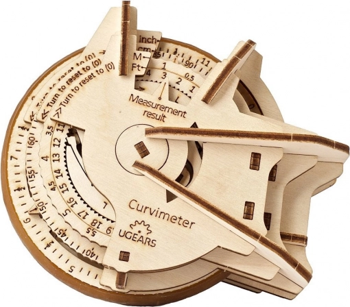 UGEARS opisomètre mécanique en bois STEM – puzzle 3D (curvimètre)