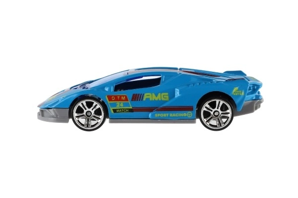 Voiture de sport 6 pièces métal/plastique 8cm à roue libre en boîte 10,5x27,5x4cm