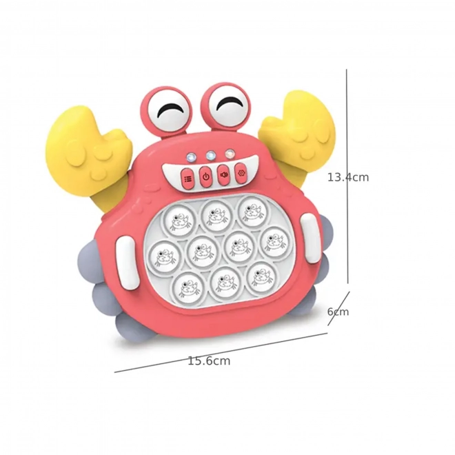 Jeu électronique anti-stress Pop It crabe rouge