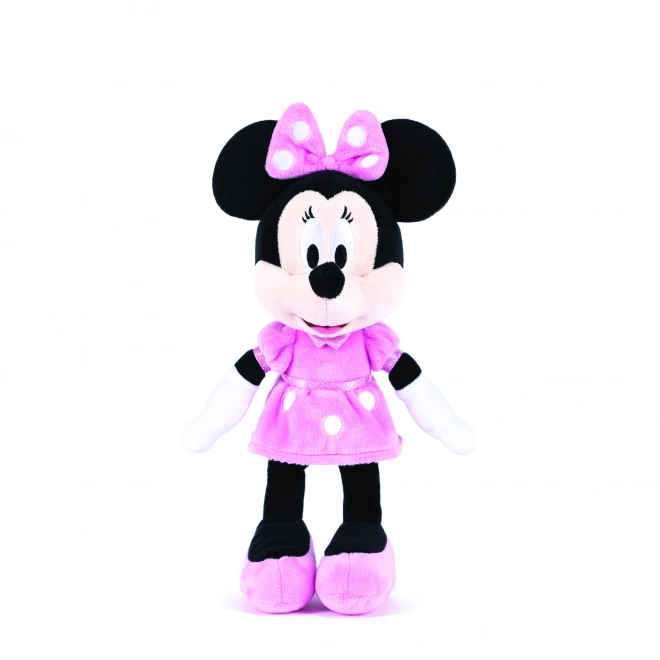 Minnie en peluche en robe rose 30 cm