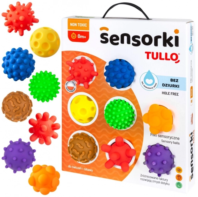 Tullo Boules Sensorielles - 8 boules sans trous
