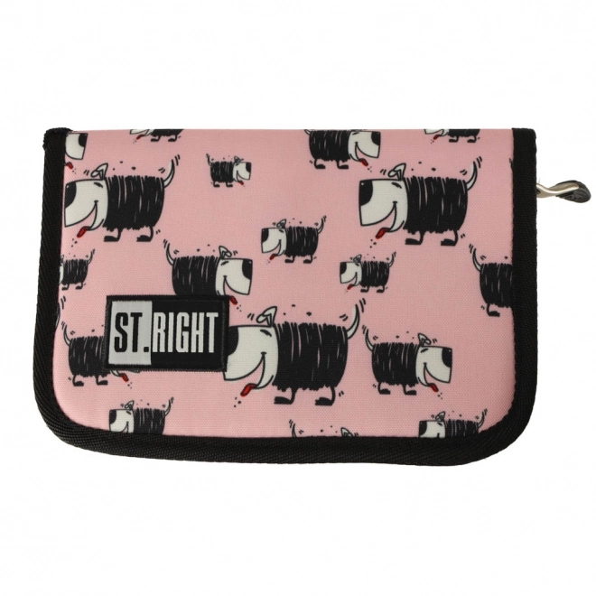 BAMBINO trousse deux volets rose chiens