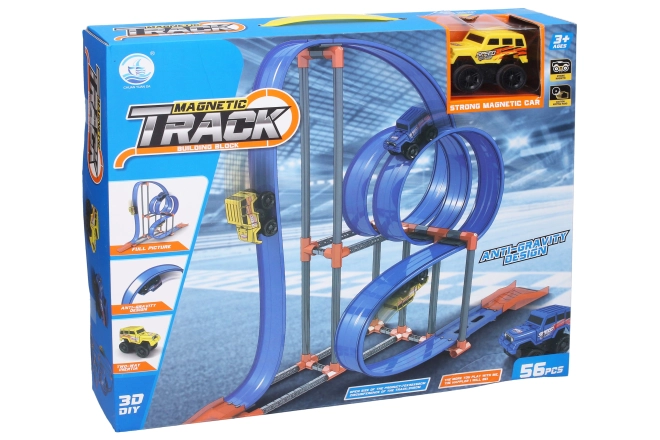 Piste de course magnétique avec petite voiture