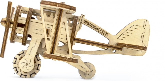 Puzzle 3D en bois biplan