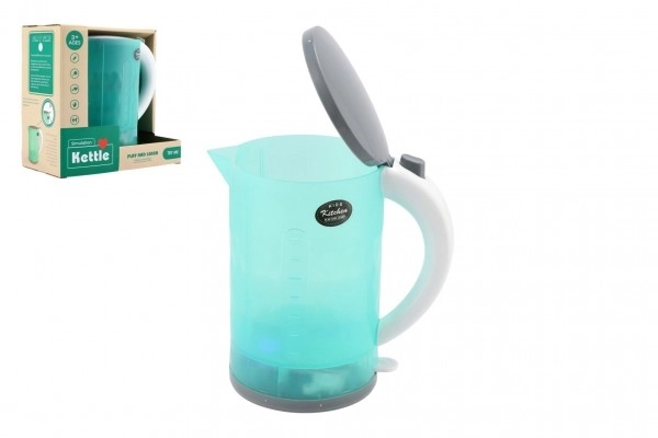 Bouilloire turquoise avec effets sonores et lumineux