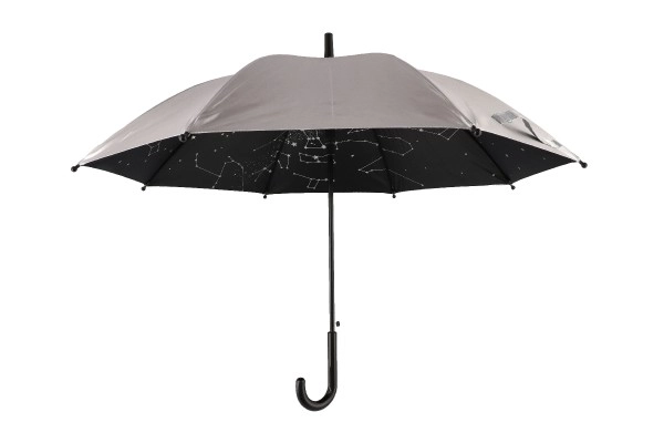 Parapluie ciel étoilé à ouverture automatique 70cm métal/plastique argenté en sachet