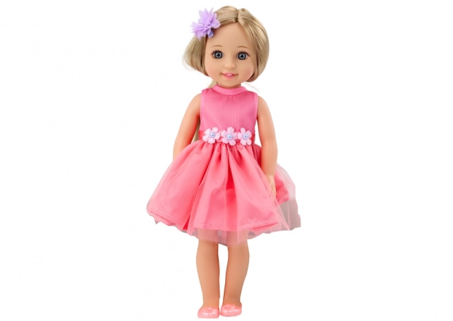 Cheveux longs pour poupées Robe rose Clip Brosse 38cm
