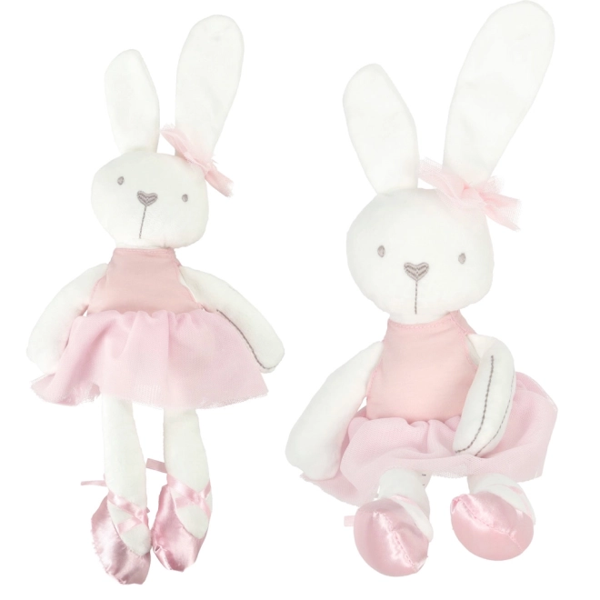Doudou en peluche - lapin rose