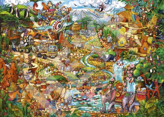 Puzzle 2000 pièces Safari exotique