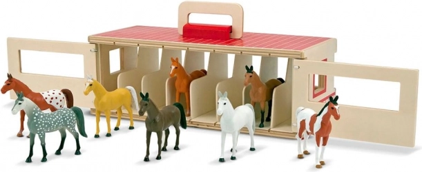 Écurie en bois pour 8 chevaux