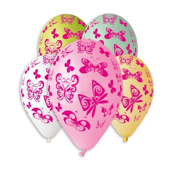 Ballons gonflables papillonnants - 5 pièces