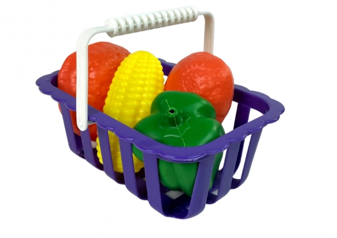 Caisse enregistreuse pour enfants avec calculatrice et panier de légumes
