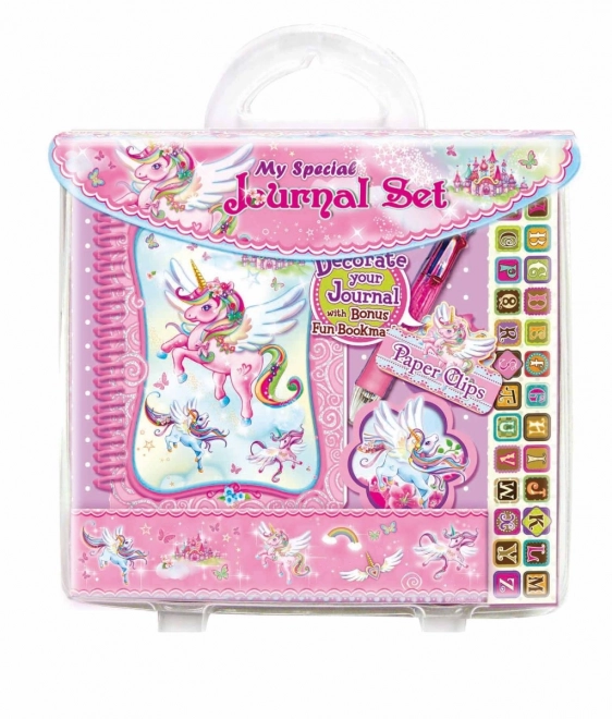 Ensemble de journaux avec décorations – pégase